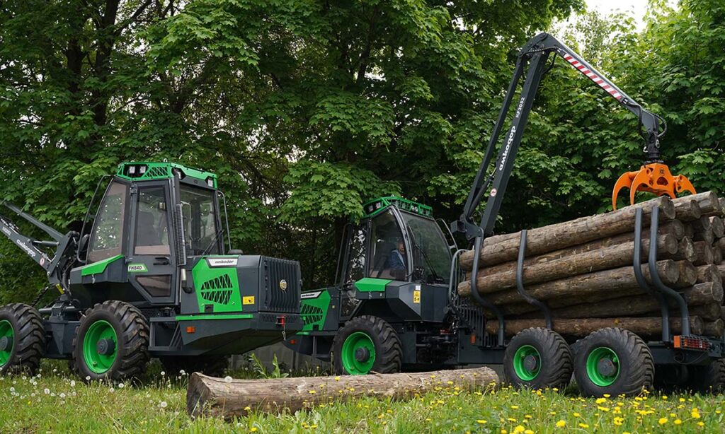 Харвестер АМКОДОР FH840 и форвардер АМКОДОР FF560